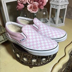 Pink checker vans